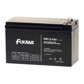 FUKAWA FW 7,2-12 F1U - Lyijyakku 12V/7,2Ah/faston 4,7mm