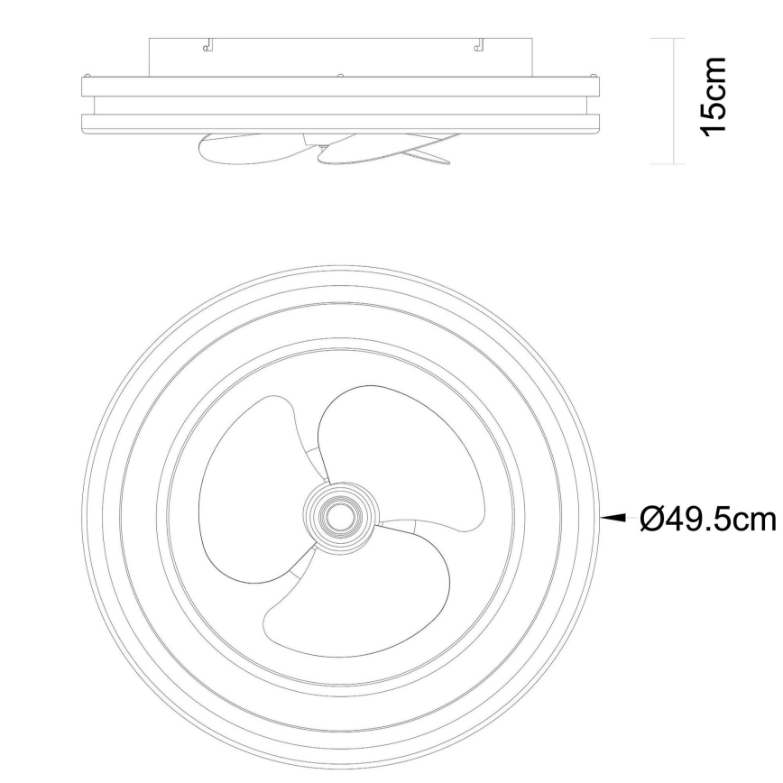 Globo - LED Himmennettävä kattovalaisin tuulettimella LED/30W/230V 2700-6500K musta + kauko-ohjaus