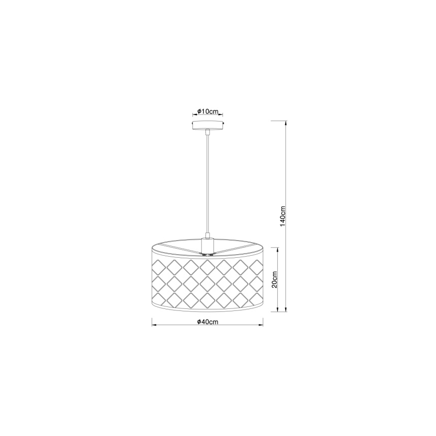 Globo - Kattokruunu narulla 1xE27/60W/230V