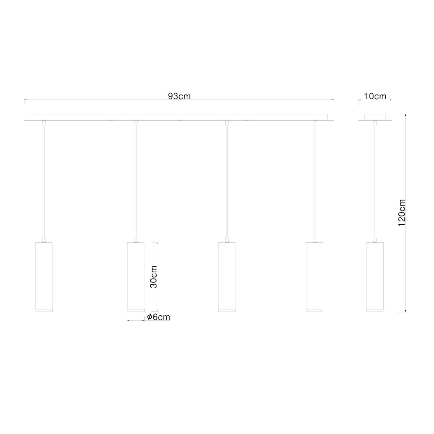 Globo - Riippuvalaisin MARION 4xE27/60W/230V musta puu