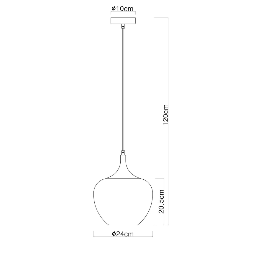 Globo - Kattokruunu johdossa 1xE27/60W/230V valkoinen/ruskea