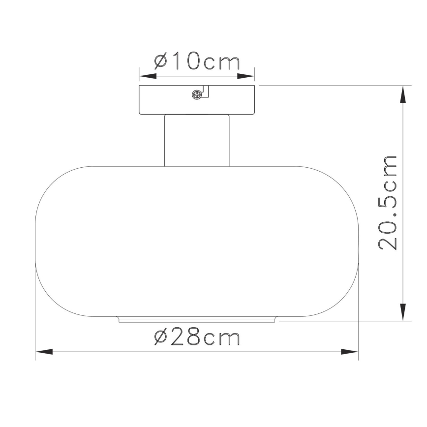 Globo - Kiinteä kattokruunu 1xE27/40W/230V harmaa