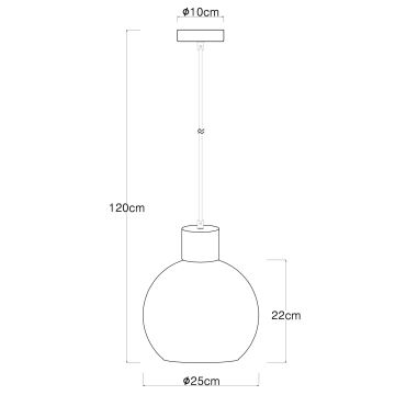 Globo - Kattokruunu johdossa 1xE27/40W/230V