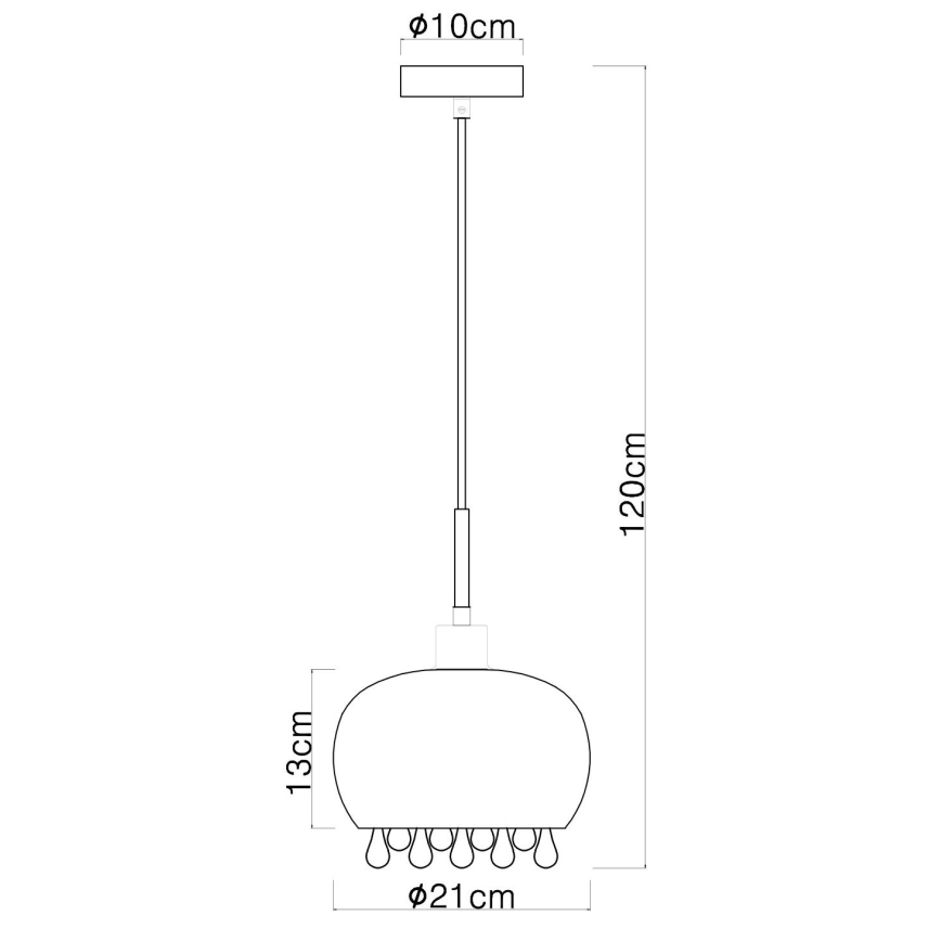 Globo - Kattokruunu johdossa 1xE27/9W/230V halkaisija 21 cm