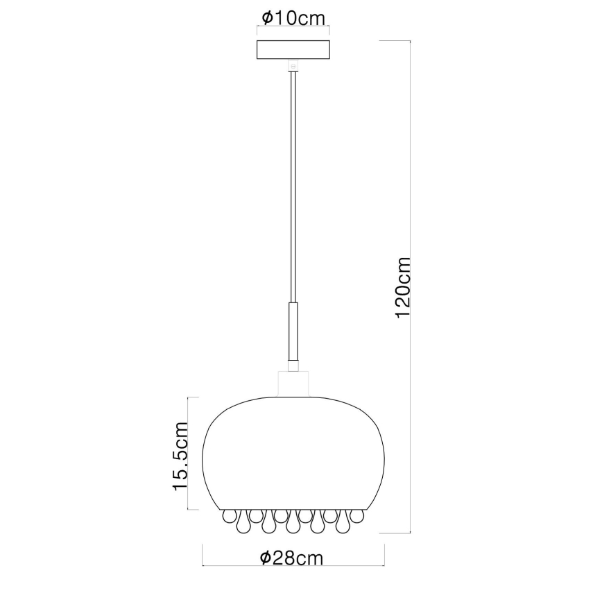 Globo - Kattokruunu johdossa 1xE27/9W/230V halkaisija 28 cm