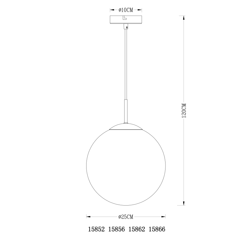 Globo - Kattokruunu johdossa 1xE27/40W/230V halkaisija 25 cm