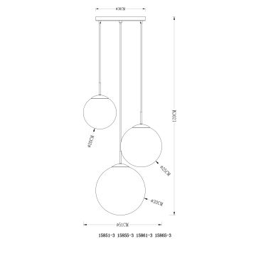 Globo - Kattokruunu johdossa 3xE27/40W/230V halkaisija 51 cm