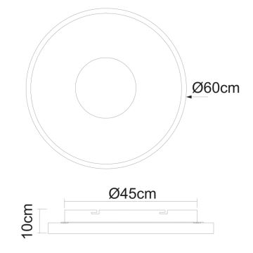 Globo - Himmennettävä LED-kattovalaisin LED/42W/230V + kauko-ohjaus