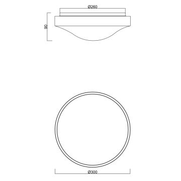 Globo - LED Kylpyhuoneen kattovalaisin anturilla LED/18W/230V IP44