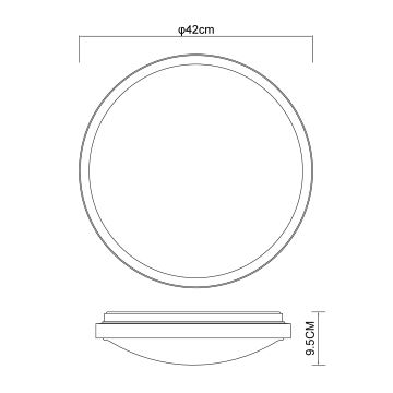 Globo - LED-kattovalaisin LED/24W/230V 3000/4500/6000K halkaisija 42 cm