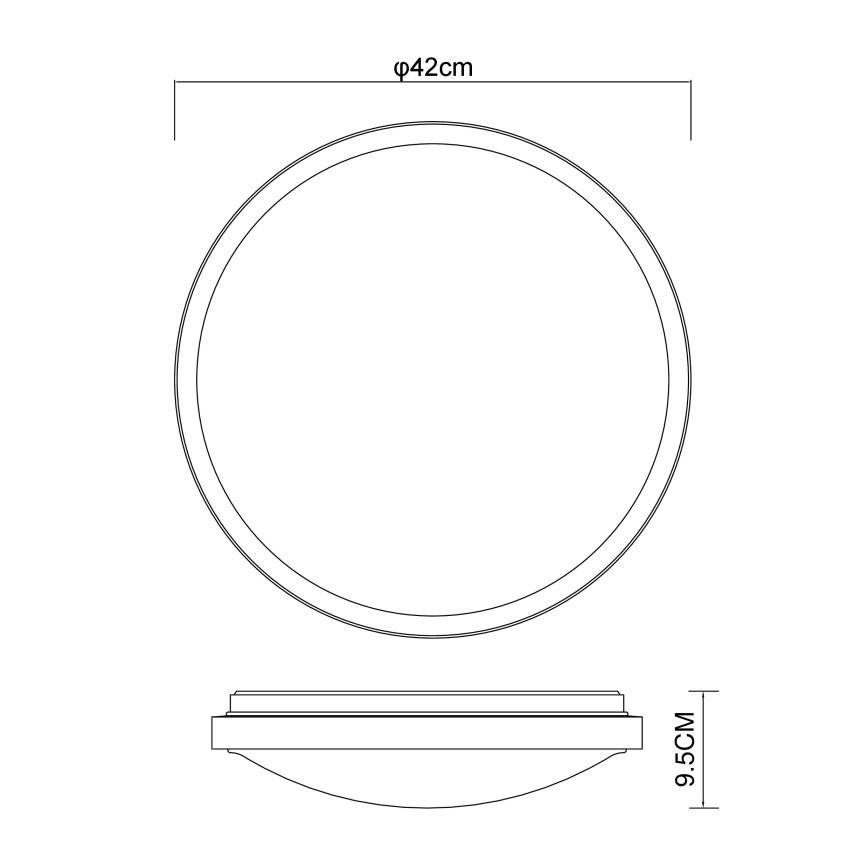 Globo - LED-kattovalaisin LED/24W/230V 3000/4500/6000K halkaisija 42 cm