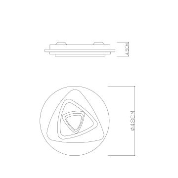 Globo - Himmennettävä LED-kattovalaisin LED/46W/230V + kauko-ohjaus