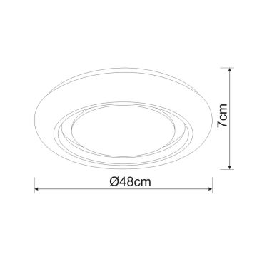 Globo - Himmennettävä LED-kattovalaisin LED/28W/230V + kauko-ohjaus