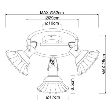 Globo - Kohdevalo 3xE27/40W/230V