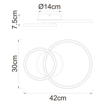 Globo - LED Pinta-asetettava kattokruunu LED/18W/230V