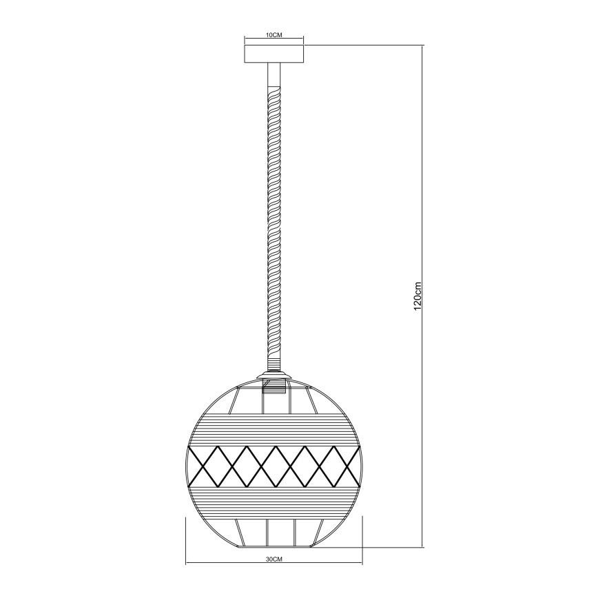 Globo - Kattokruunu narulla 1xE27/60W/230V