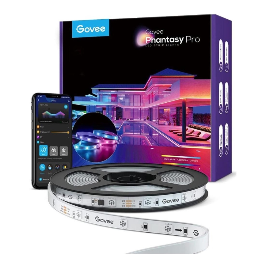 Govee - Phantasy Ulkotila Pro SMART LED strips 10m - ulko RGBIC Wi-Fi IP65