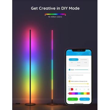 Govee - RGBICW Smart Kulma Floor Lamp Wi-Fi