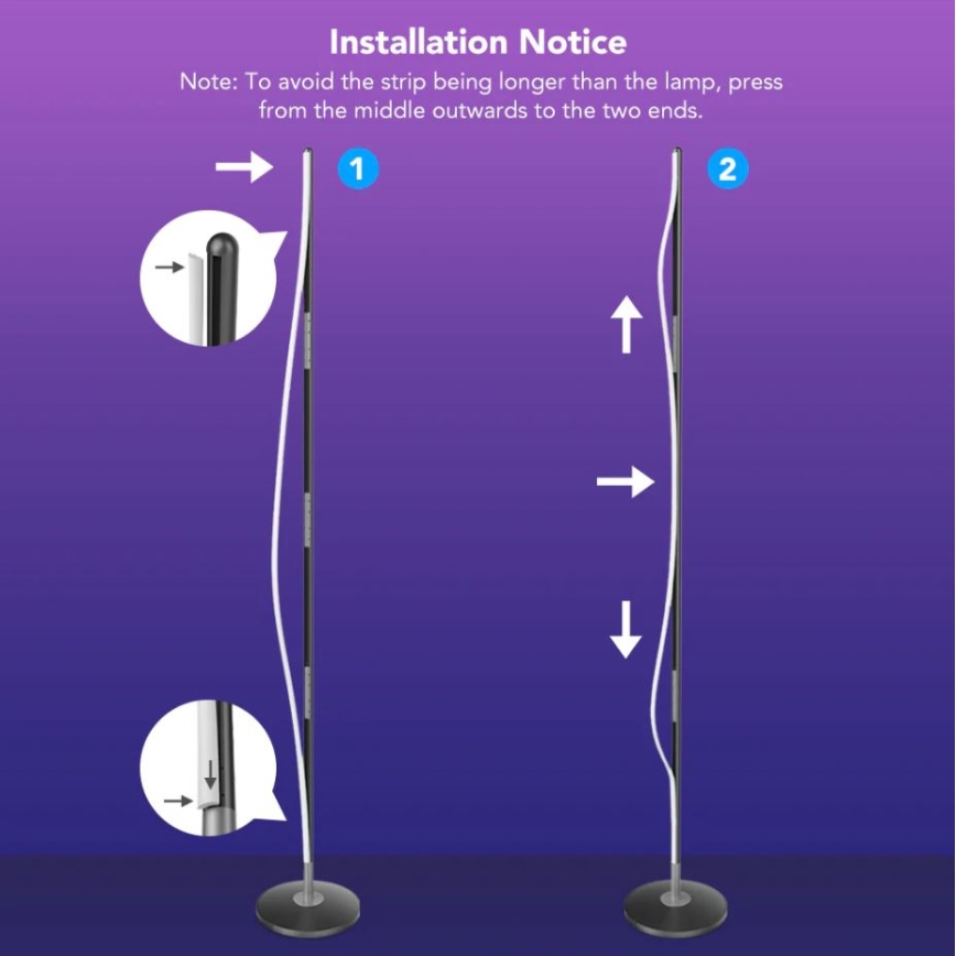 Govee - RGBICW Smart Kulma Floor Lamp Wi-Fi