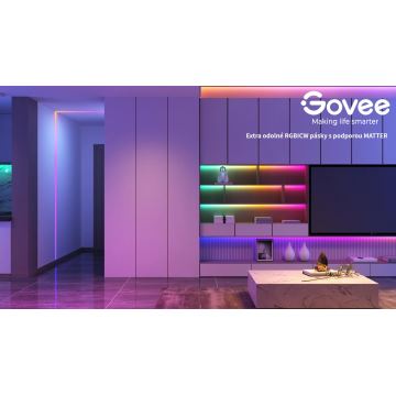 Govee - Wi-Fi RGBICW Smart PRO LED-nauha 10m MATTER - erityisen kestävä