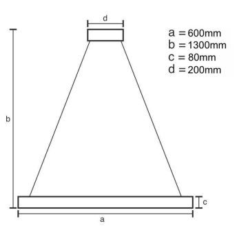 Himmennettävä LED-kattokruunu johdossa LED/50W/230V 3000-6500K + kauko-ohjaus