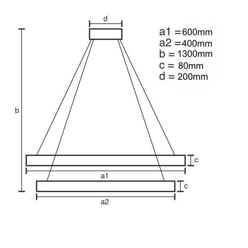 Himmennettävä LED-kattokruunu johdossa LED/80W/230V 3000-6500K + kauko-ohjaus