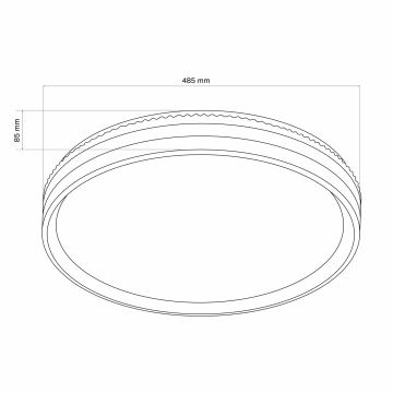 Himmennettävä kylpyhuoneen LED-kattovalaisin BARBARA LED/72W/230V 3000-6000K IP44 + kauko-ohjaus