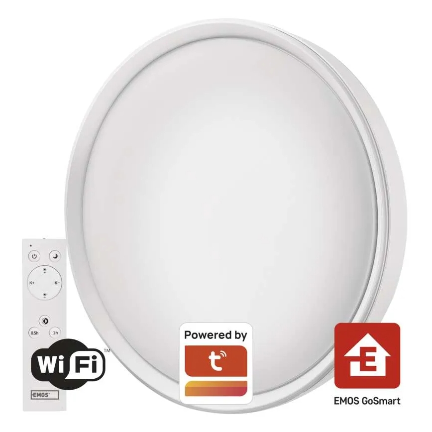 Himmennettävä LED-kattovalaisin GoSmart LED/45W/230V halkaisija 50 cm 2700-6500K Wi-Fi Tuya + kauko-ohjaus