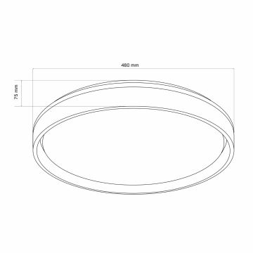 Himmennettävä kylpyhuoneen LED-kattovalaisin JADWIGA LED/72W/230V 3000-6000K IP44 + kauko-ohjaus