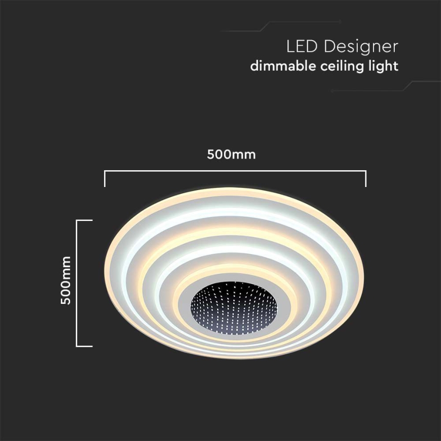 Himmennettävä LED-kattovalaisin LED/125W/230V 3000-6500K + kauko-ohjaus