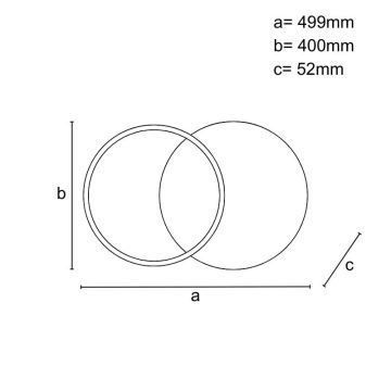 Himmennettävä LED-kattovalaisin LED/60W/230V 3000-6500K + kauko-ohjaus