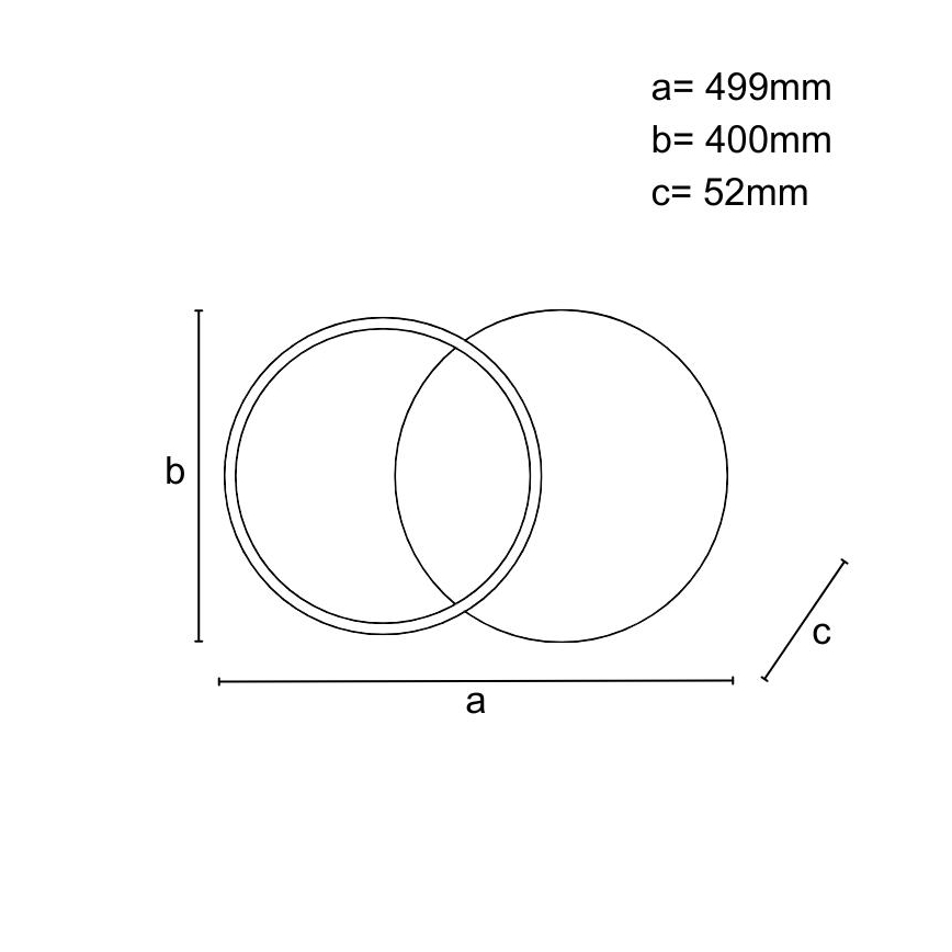 Himmennettävä LED-kattovalaisin LED/60W/230V 3000-6500K + kauko-ohjaus