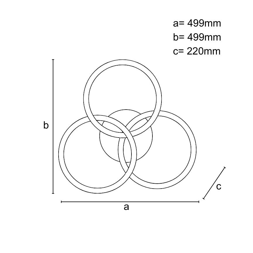 Himmennettävä LED-kattovalaisin LED/70W/230V 3000-6500K musta + kauko-ohjaus