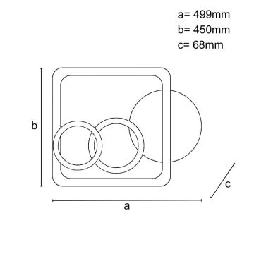 Himmennettävä LED-kattovalaisin LED/70W/230V 3000-6500K + kauko-ohjaus