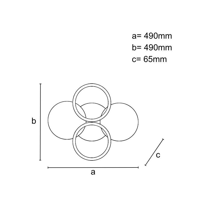 Himmennettävä LED-kattovalaisin LED/70W/230V 3000-6500K + kauko-ohjaus