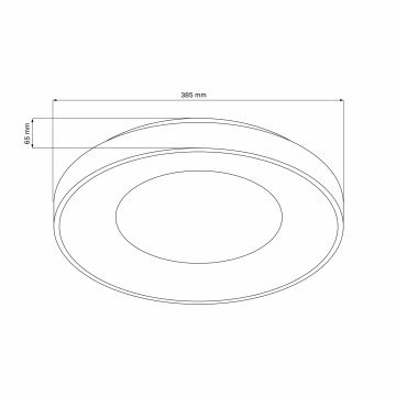 Himmennettävä kylpyhuoneen LED-kattovalaisin WITOLD LED/48W/230V 3000-6000K IP44 + kauko-ohjaus