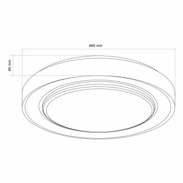 Himmennettävä kylpyhuoneen LED-kattovalaisin ZYGMUNT LED/72W/230V 3000-6000K IP44 + kauko-ohjaus