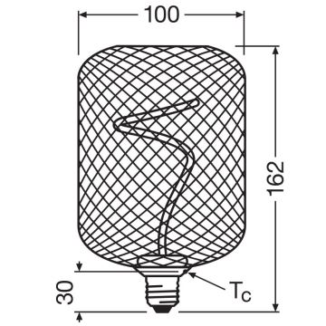 Himmennettävä LED-polttimo DECOR FILAMENT E27/3,5W/230V 1800K kulta - Osram