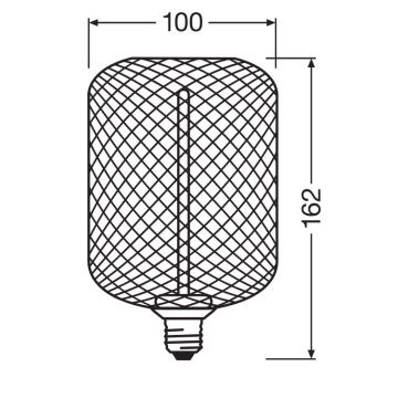 Himmennettävä LED-polttimo DECOR FILAMENT E27/3,5W/230V 1800K musta - Osram