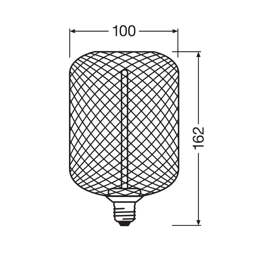 Himmennettävä LED-polttimo DECOR FILAMENT E27/3,5W/230V 1800K musta - Osram