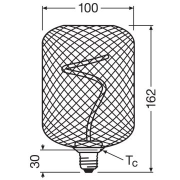 Himmennettävä LED-polttimo DECOR FILAMENT E27/3,5W/230V 1800K musta - Osram