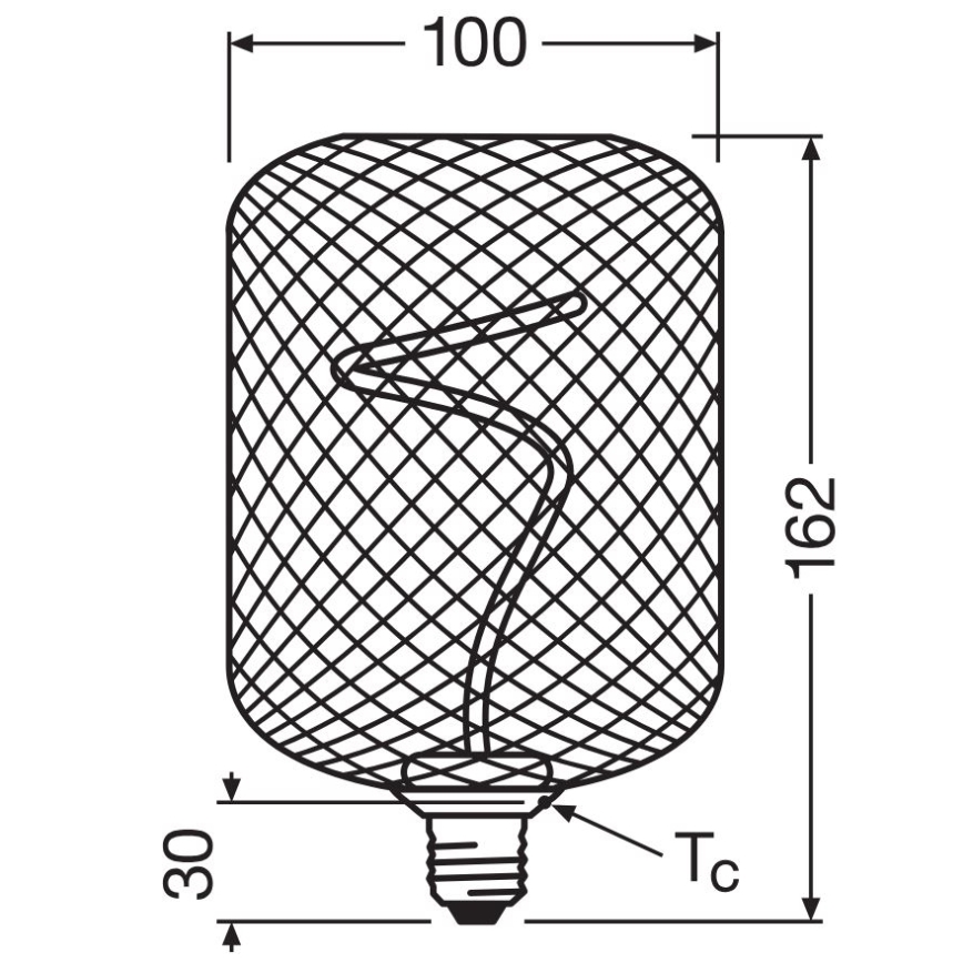 Himmennettävä LED-polttimo DECOR FILAMENT E27/3,5W/230V 1800K musta - Osram