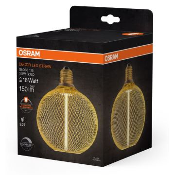 Himmennettävä LED-polttimo DECOR  FILAMENT G125 E27/3,5W/230V 1800K kulta - Osram