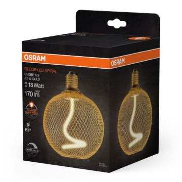 Himmennettävä LED-polttimo DECOR FILAMENT G125 E27/3,5W/230V 1800K kulta - Osram