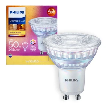 Himmennettävä LED-polttimo Philips Warm Glow GU10/3,8W/230V 2200-2700K CRI 90