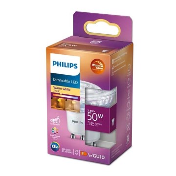 Himmennettävä LED-polttimo Philips Warm Glow PAR16 GU10/3,8W/230V 2200-2700K CRI 90