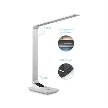 Himmennettävä LED-pöytävalaisin kanssa USB LED/7W/230V 3000K/4000K/5500K valkoinen