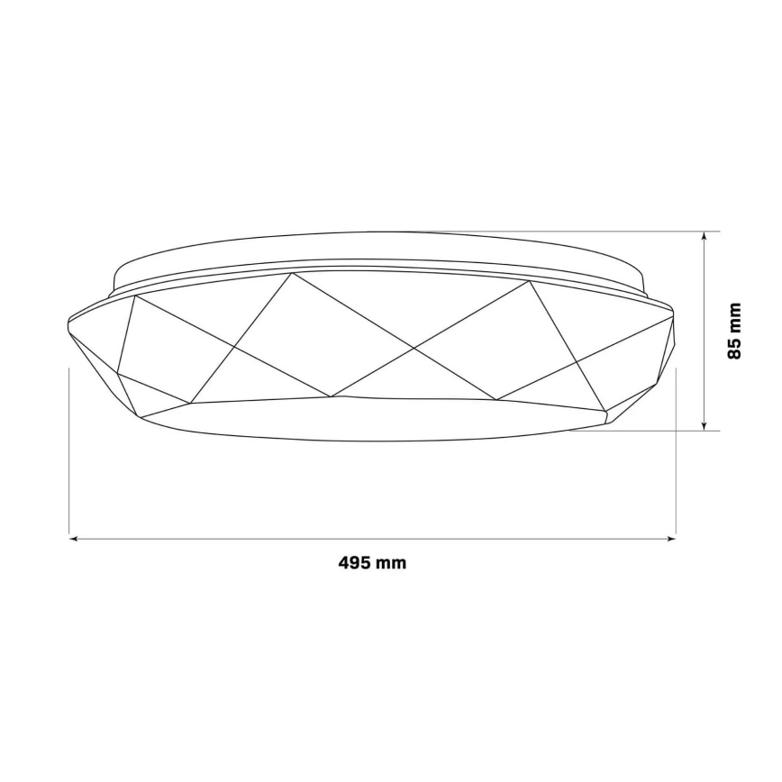 Himmennettävä LED-valaisin kylpyhuoneeseen GALAXY LED/72W/230V halkaisija 49 cm 3000-6000K IP44 + kauko-ohjaus