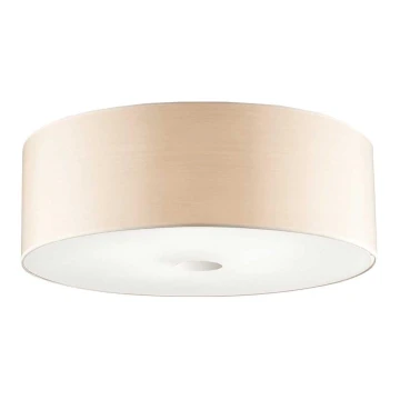 Ideal Lux - Kattovalo WOODY 4xE27/60W/230V halkaisija 50 cm beige