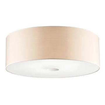 Ideal Lux - Kattovalo WOODY 5xE27/60W/230V halkaisija 60 cm beige